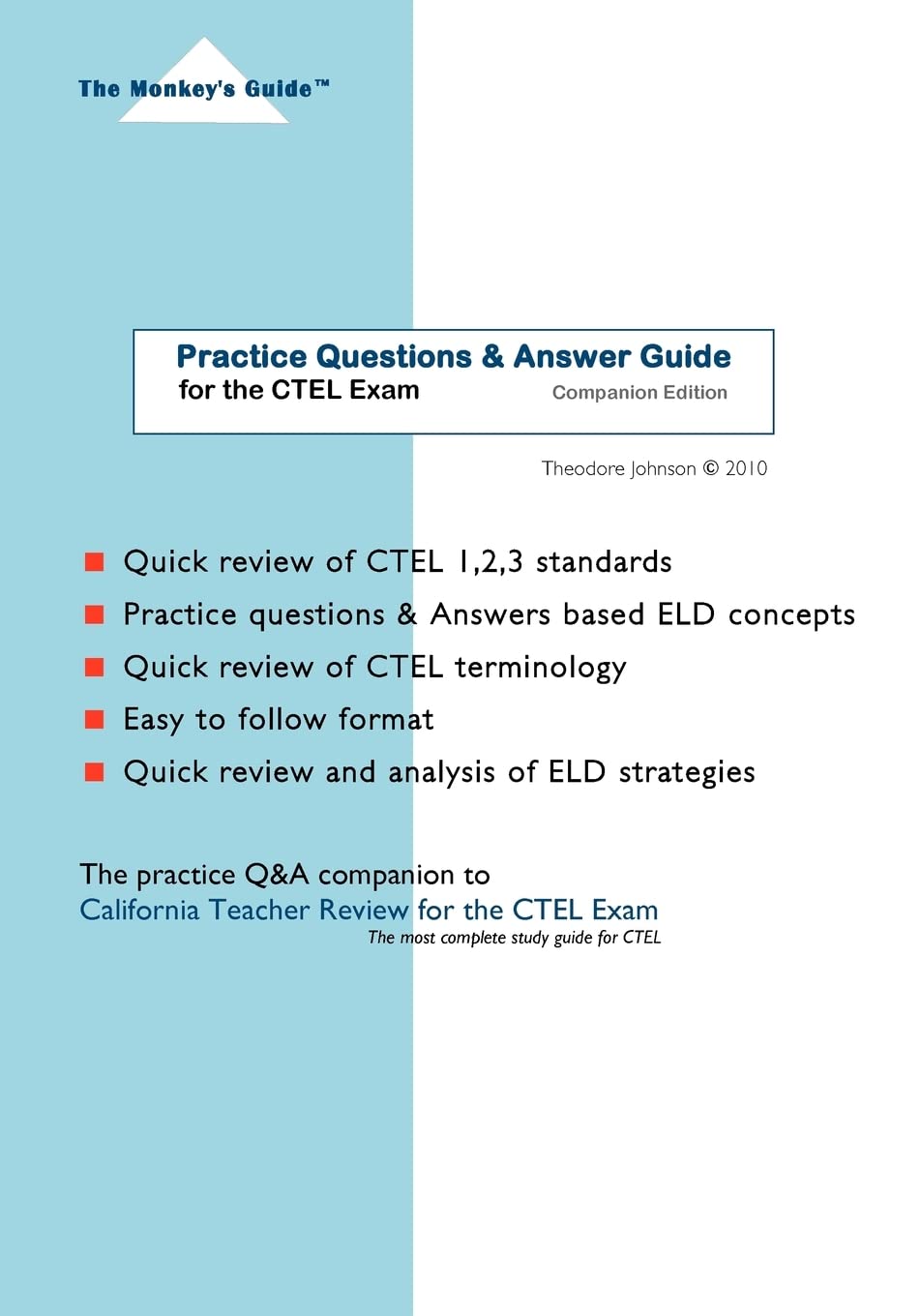 Practice Questions & Answer Guide: For The Ctel Exam,Used