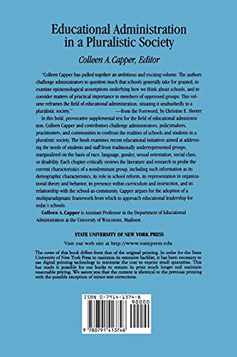 Educational Administration in a Pluralistic Society (Suny Series, Social Context of Education),Used