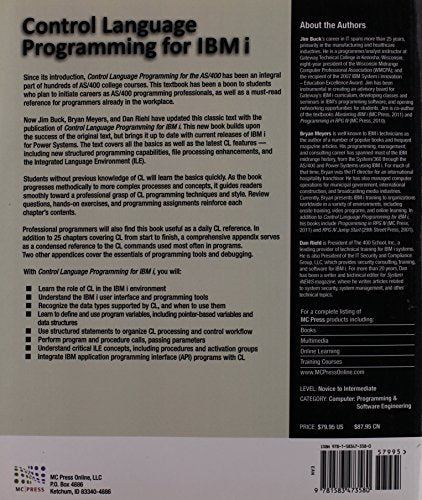 Control Language Programming for IBM i,Used