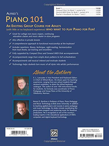 Alfred's Piano 101, Bk 1: An Exciting Group Course for Adults Who Want to Play Piano for Fun!, Comb Bound Book,Used