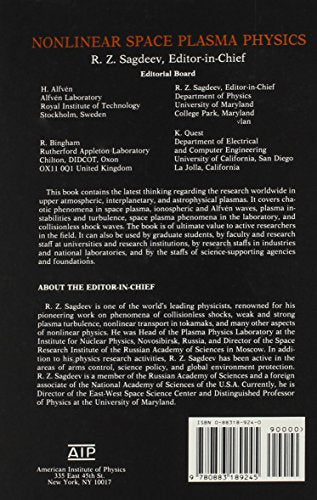 Nonlinear Space Plasma Physics (Research Trends in Physics),Used