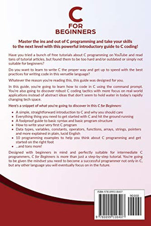 C for Beginners: An Introduction to Learn C Programming with Tutorials and HandsOn Examples (Programming for Beginners),Used