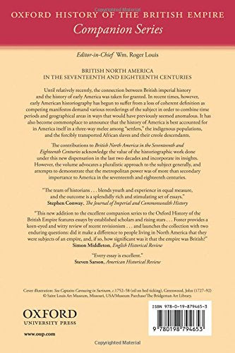 British North America in the Seventeenth and Eighteenth Centuries (Oxford History of the British Empire Companion Series),Used