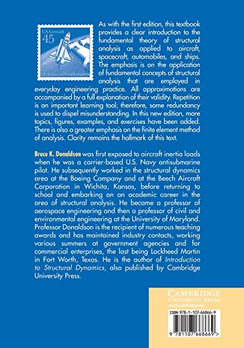 Analysis of Aircraft Structures: An Introduction (Cambridge Aerospace Series),Used