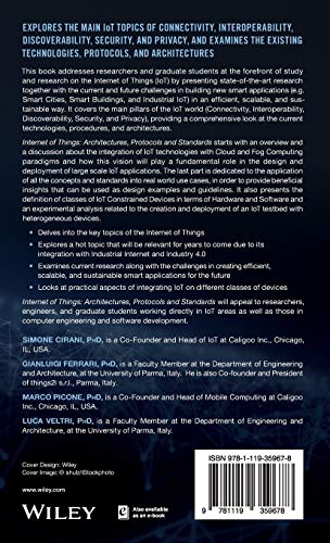 Internet Of Things: Architectures, Protocols And Standards