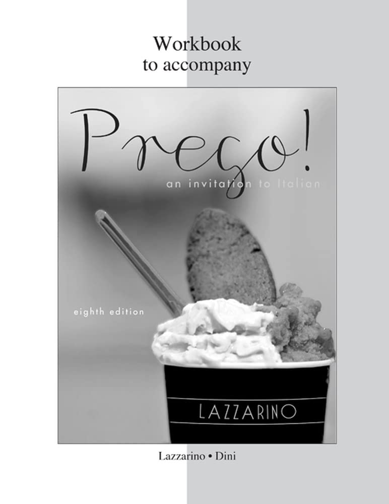 Workbook for Prego,New