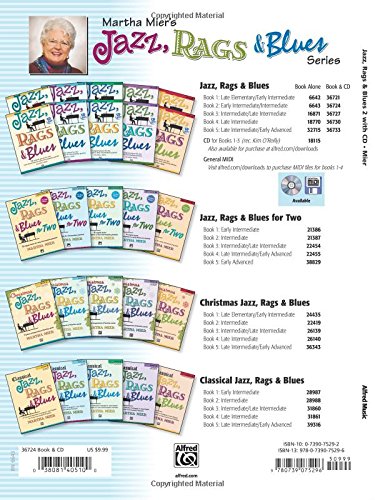 Jazz, Rags & Blues, Bk 2: 8 Original Pieces for the Early Intermediate to Intermediate Pianist, Book & CD,Used