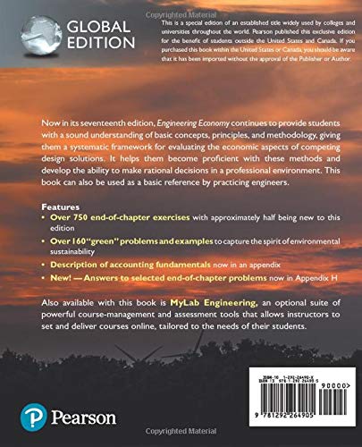 Engineering Economy, Global Edition