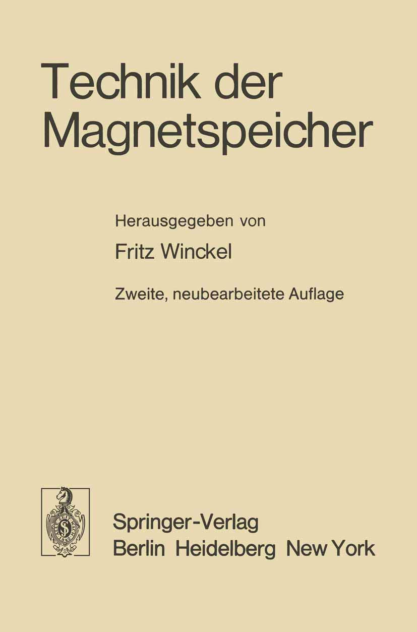 Technik der Magnetspeicher (German Edition),Used