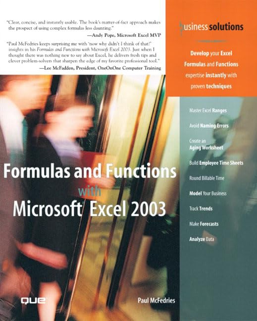 Formulas and Functions With Microsoft Excel 2003,Used