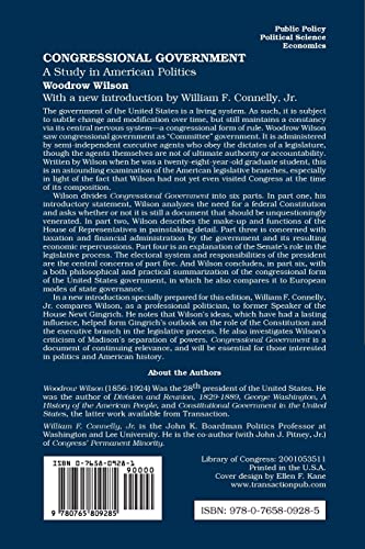 Congressional Government: A Study in American Politics (Library of Liberal Thought),Used