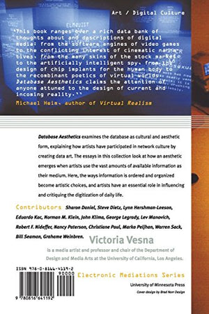 Database Aesthetics: Art in the Age of Information Overflow (Volume 20) (Electronic Mediations),Used