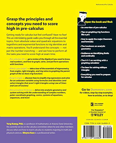 PreCalculus For Dummies, 2E,Used