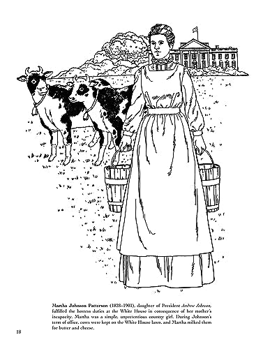 America's First Ladies Coloring Book (Dover American History Coloring Books),Used