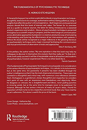 The Fundamentals of Psychoanalytic Technique,New