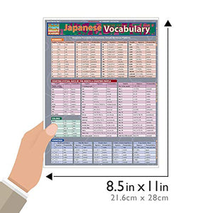 Japanese Vocabulary Laminated Reference Guide (QuickStudy Academic),Used