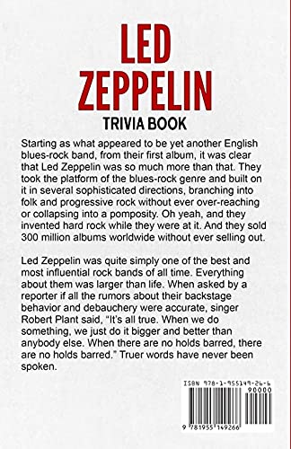 Led Zeppelin Trivia Book: Uncover The History With Facts Every Fan Should Know!,New