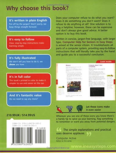 Computer Help for Seniors in easy steps,Used