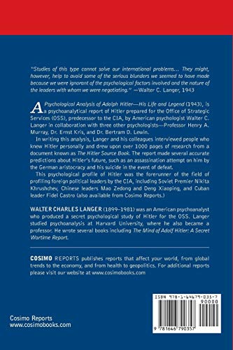 A Psychological Analysis of Adolf Hitler: His Life and Legend,Used