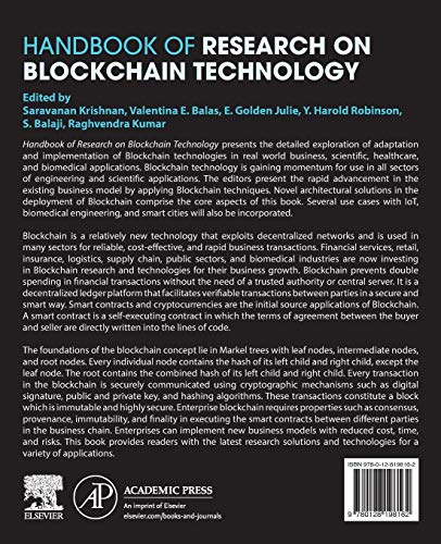 Handbook of Research on Blockchain Technology,Used
