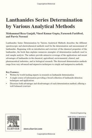 Lanthanides Series Determination by Various Analytical Methods,Used