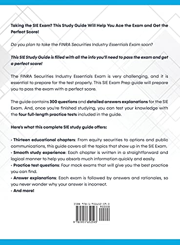 SIE Exam Prep 20212022: SIE Study Guide with 300 Questions and Detailed Answer Explanations for the FINRA Securities Industry E,Used