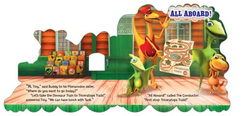 Reader's Digest Dinosaur Train: All Aboard! Shaped Fold-Out Book