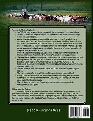 The Goat Record Keeping Log Book: A Journal Designed for Goat Owners to Organize and Track Vital Information (Farm Management Re,Used
