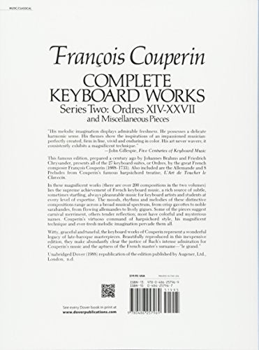 Complete Keyboard Works, Series Two: Ordres XIVXXVII and Miscellaneous Pieces (Dover Classical Piano Music),Used
