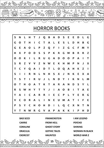 Spooky Coloring Book & Word Search,Used