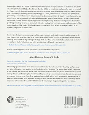 Activities for Teaching Positive Psychology: A Guide for Instructors,Used