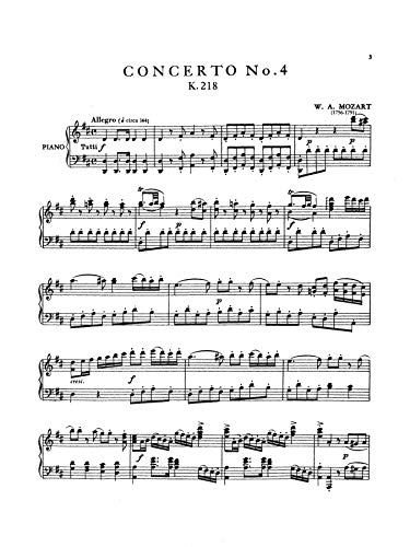 Violin Concerto No. 4, K. 218 (Kalmus Edition),Used