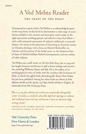 A Ved Mehta Reader: The Craft of the Essay,New