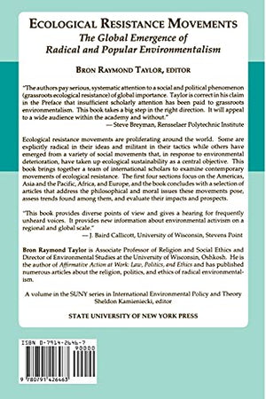 Ecological Resistance Movements: The Global Emergence of Radical and Popular Environmentalism (Suny Series in International Envi,Used