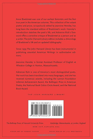 The Works of Anne Bradstreet (The John Harvard Library),Used