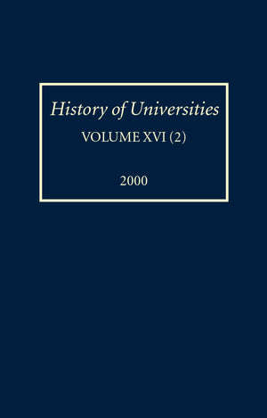 History of Universities: Volume XVI(2):2000 (History of Universities Series),Used