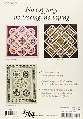 Bella Bella Sampler Quilts Paper Foundations: Use with Norah McMeeking's Bella Bella Sampler Quilts,New
