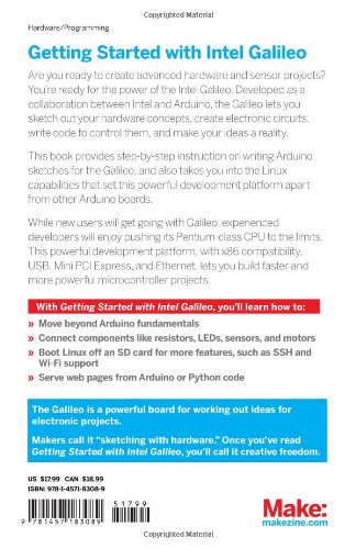 Getting Started with Intel Galileo: Electronic Projects with the QuarkPowered ArduinoCompatible Board,Used