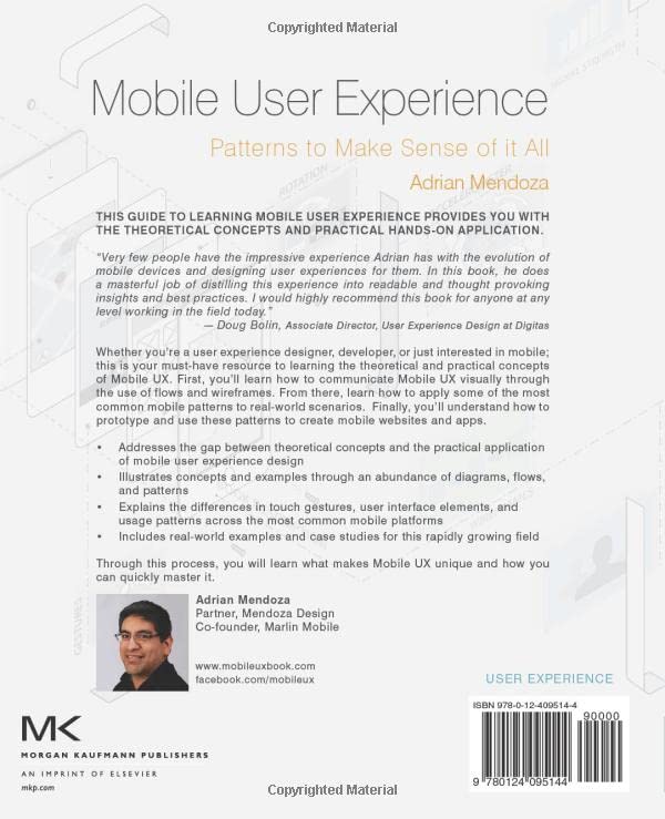 Mobile User Experience: Patterns to Make Sense of it All,Used