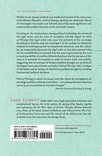 Political Theology: Four Chapters On The Concept Of Sovereignty,Used