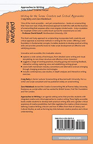 Writing for the Screen: Creative and Critical Approaches (Approaches to Writing),Used