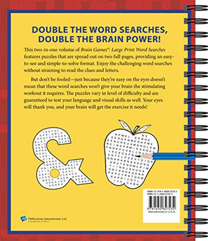 Brain Games  2 Books in 1  Word Searches (Large Print),Used