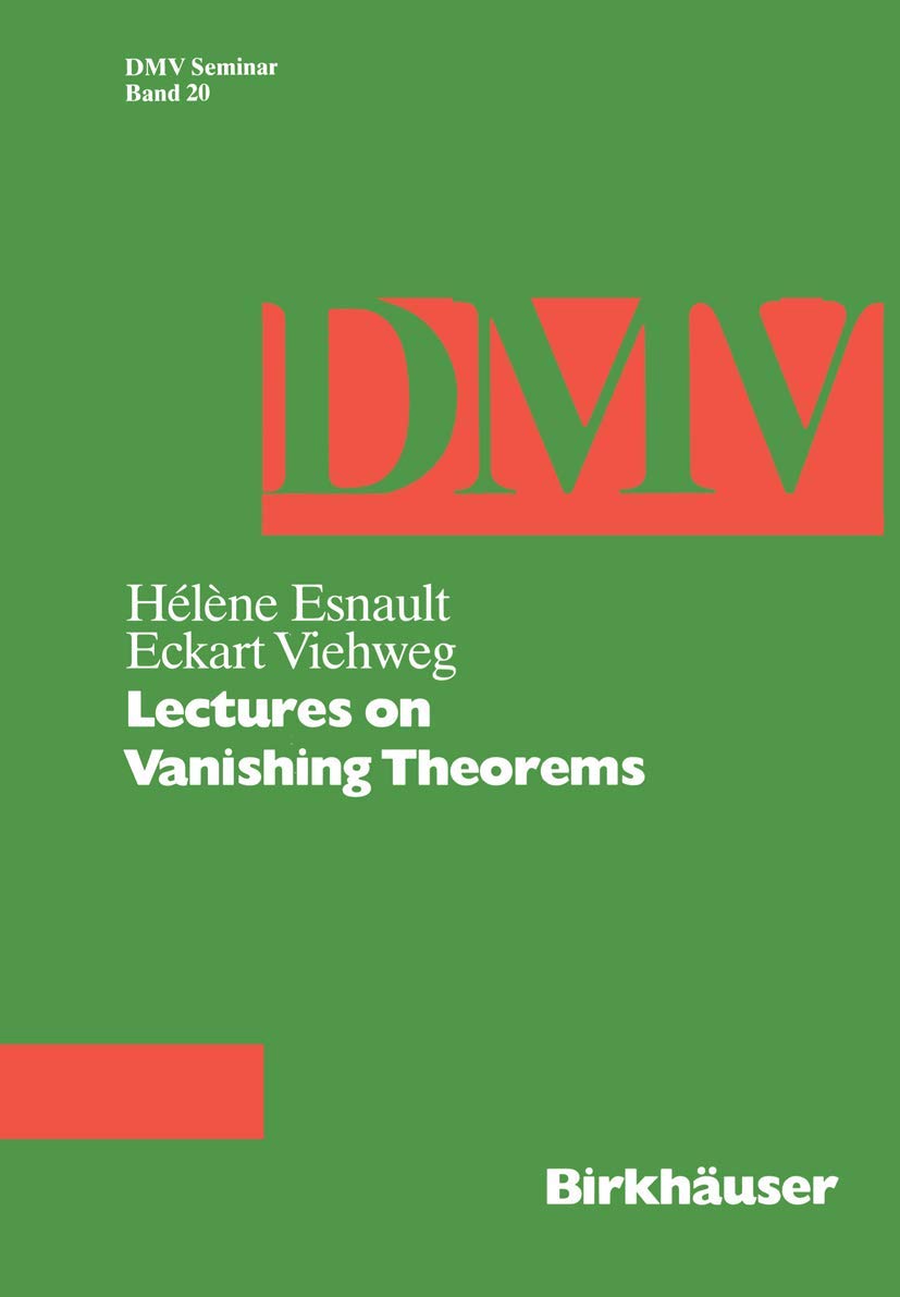 Lectures on Vanishing Theorems (DMV Seminar),Used