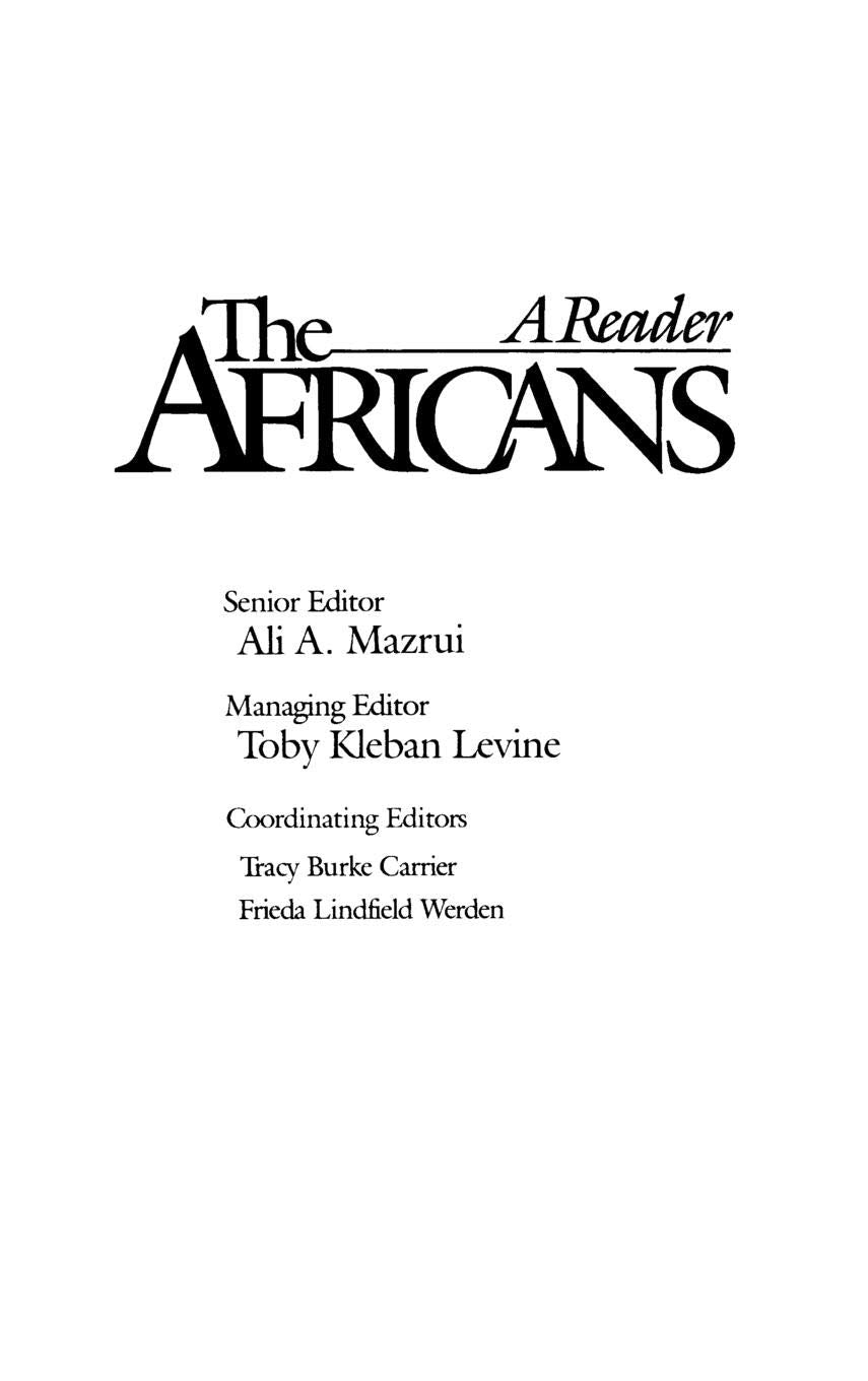 The Africans: A Reader,Used