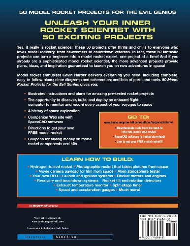 50 Model Rocket Projects For The Evil Genius,Used