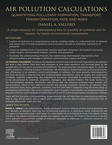 Air Pollution Calculations: Quantifying Pollutant Formation, Transport, Transformation, Fate and Risks,Used