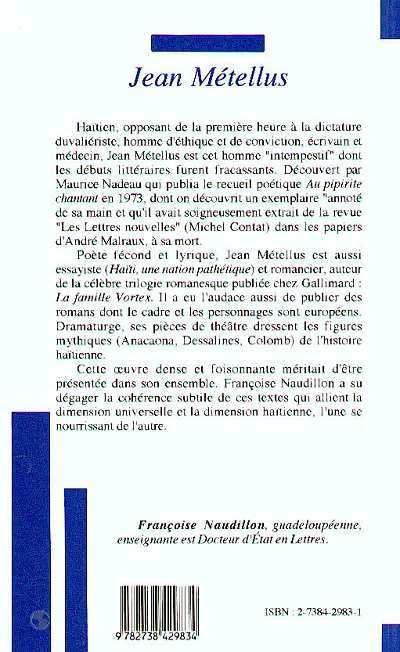 Jean Metellus,Used