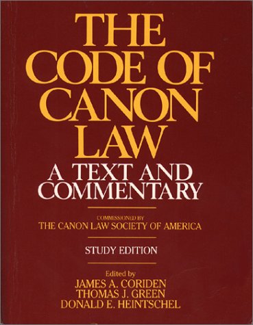The Code Of Canon Law A Text And Commentary, Study Edition,Used