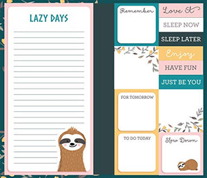 Book of Sticky Notes: Notepad Collection (Sloth Lazy Days),New