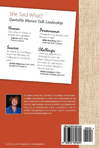 She Said What? Quotable Women Talk Leadership,Used